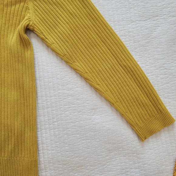 Gino Paoli Vintage Ribbed Knit Sweater Gold / Mustard - Picture 6 of 10